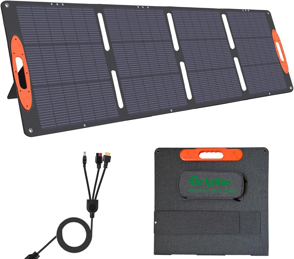 200W Portable Solar Panel for Power Station,25V Foldable Solar Panel Charger wit