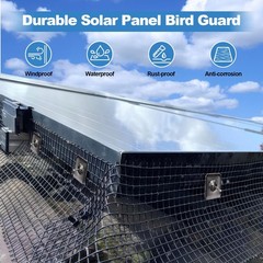 INCIKITI 6in x 50ft Solar Panel Bird Guard, 1/2″ Black PVC-Coated Mesh