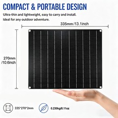100W Portable Flexible Solar Panel Monocrystalline Waterproof Dual USB&DC Output