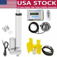 DC12V 8″ Linear Actuator &LCD Controller &Wind Sensor For Solar Tracking Tracker