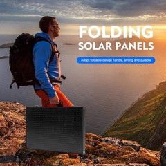 100 Watt 12 Volt Foldable Solar Panel Suitcase Portable RV Camping Solar Charger