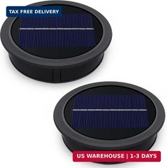 Akynite 2-Pack Large Solar Light Replacement Top, 4.13 Inch Outdoor Solar Panel