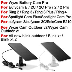 4W 5V Solar Panel for USB Power CCTV Camera Security Cam Battery Charger Outdoor