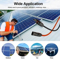 10 AWG Solar Panel Extension Cable PV Wire Solar Connectors Pair Black Red 6mm²