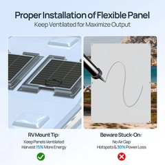 130W 12BB Flexible Solar Panel 23.5% High Efficiency Waterproof RV
