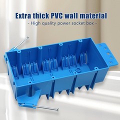 4-Gang PVC New Work Switch/Outlet Wall Electrical Box,60 Cubic inch,ETL,7-1/2…