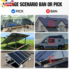ECO WORTHY Upgraded Solar Ground Mount Adjustable Multi-Pieces Solar Panel Mount
