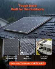 100W Mono PV Module 23% Conversion Rate IP65 Waterproof Aluminum Frame MC4