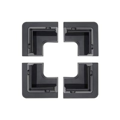 ABS Drill Free Solar Panel Mount 4 Piece (Black) Great for RV’s, Vans, Traile…