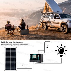 6000W 100A 110V Solar Panel Kit Complete Solar Power Generator Home Grid Syste