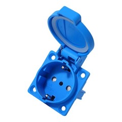 Outdoor Electrical Socket with Safety Protections for Industrial Applications