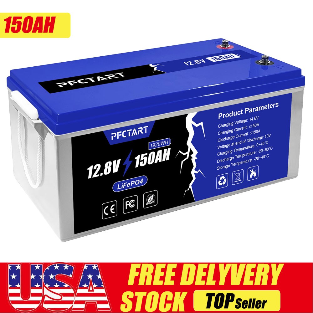 LiFePO4 Deep Cycle Lithium Battery 12V/24V/48V 150Ah 300Ah 450Ah 600Ah For RV