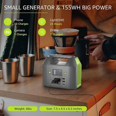 150W Portable Power Station with 110V AC Outlet & 6 Outputs – Ideal for Camping