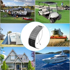 50Watt Solar Panel Kit 50W Monocrystalline PV module off-grid system for RV boat