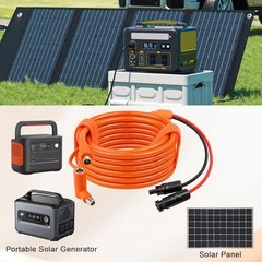 Solar to DC 8mm Charge Extension Cable,12AWG+14AWG Solar Cable with Solar 6FT