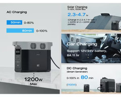 950Wh Portable Power Station • 12V/110V Output • LiFePO4 Dual-Battery