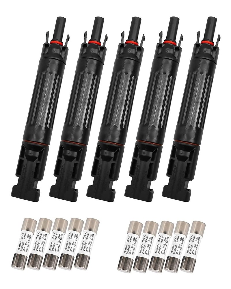 5 Pcs 10A Solar Fuse Holder Inline with and Female Connector for Solar Panel …