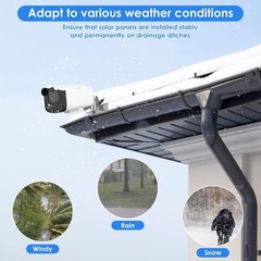 2Pcs Gutter Mount for Arlo, Eufy, Reolink, Aosu, Pro3 Solar Panels that Use 1…
