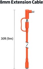 Flexible 30FT Extension Cord for Solar Generators – DC7909 and DC8020 Compatible