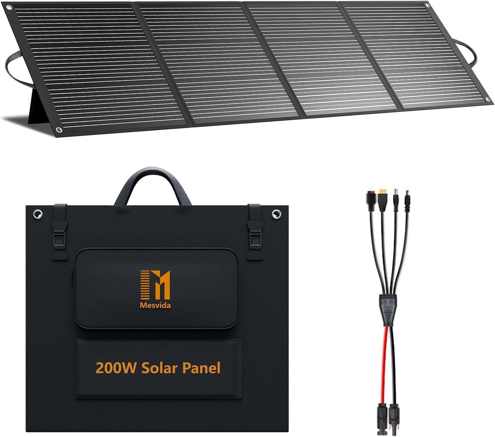Foldable Solar Suitcase 200W IP68 MC4 XT60 Anderson