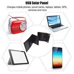 Solar Panel Foldable Waterproof 15W Portable Solar Cell Charger With USB Po KWZK