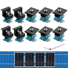 10 PCS Solar Panel Mounting Brackets for Unistrut, Aluminium 30mm/35mm 6 x T-…