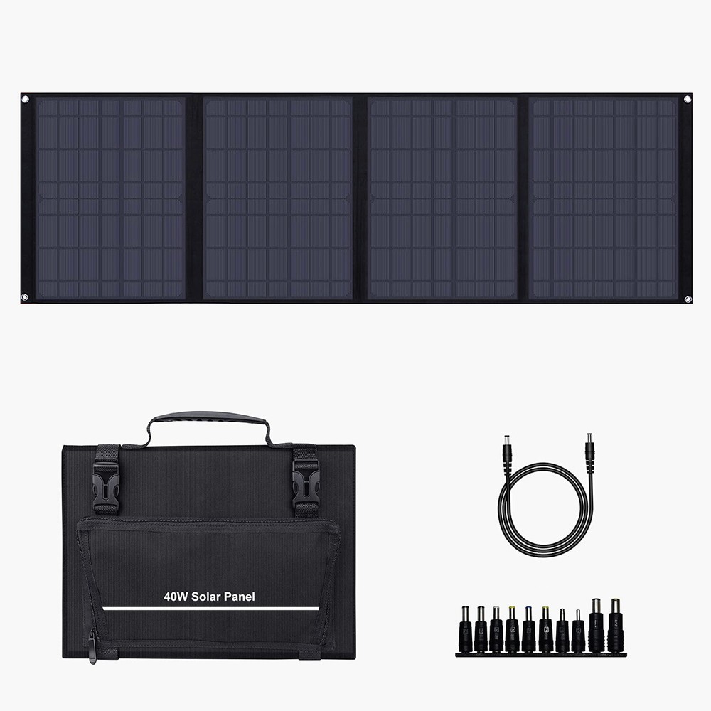 40W Portable Solar Panel Foldable DC USB Camping Charger For Phone Power Station