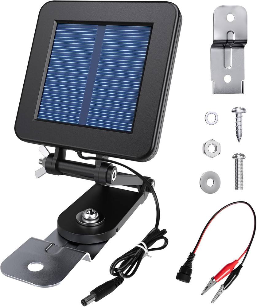6V Solar Panel Charger Adjustable Mounting Bracket Alligator Clips 6V