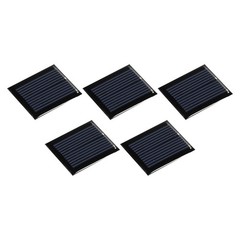 Mini Solar Panel Cell 1V 80mA 0.08W 30mm x 25mm for DIY Project Pack of 5