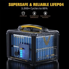 US VTOMAN Jump 600X Extra Battery 640Wh LiFePO4 Backup Expansion Battery