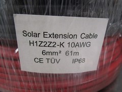 100ft 10AWG Red+Black Solar Cable Tinned Copper H1Z2Z2-K 2-Pack RV Boat PV