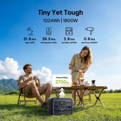 BLUETTI Elite 100 V2 (Bio-based) 1024Wh 1800W Portable Power Station for Camping