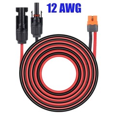 12 AWG XT60i Female to Solar Connector Solar Panel Extension Charging Cable Red