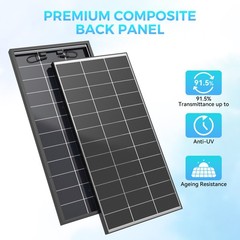 Werchtay 400W (200W*2) Bifacial Solar Panel N-Type Mono 18V Roof RV Off-Grid RV