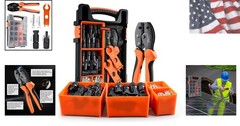 Solar Panel Connector Crimping Tool Kit with 1 Crimper, 15 Pairs Connectors a…