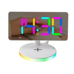 Stylish Electronic Desk Clock Featuring Customizable Colors and Alarms