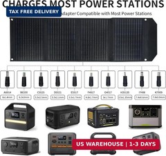 60W Portable Solar Panel,60 Watt Foldable Solar Panels Chargers with QC3.0 USB-A