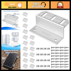 Heavy Duty Solar Panel Mounting Kit – 16 Pack, Corrosion-Resistant Aluminum for
