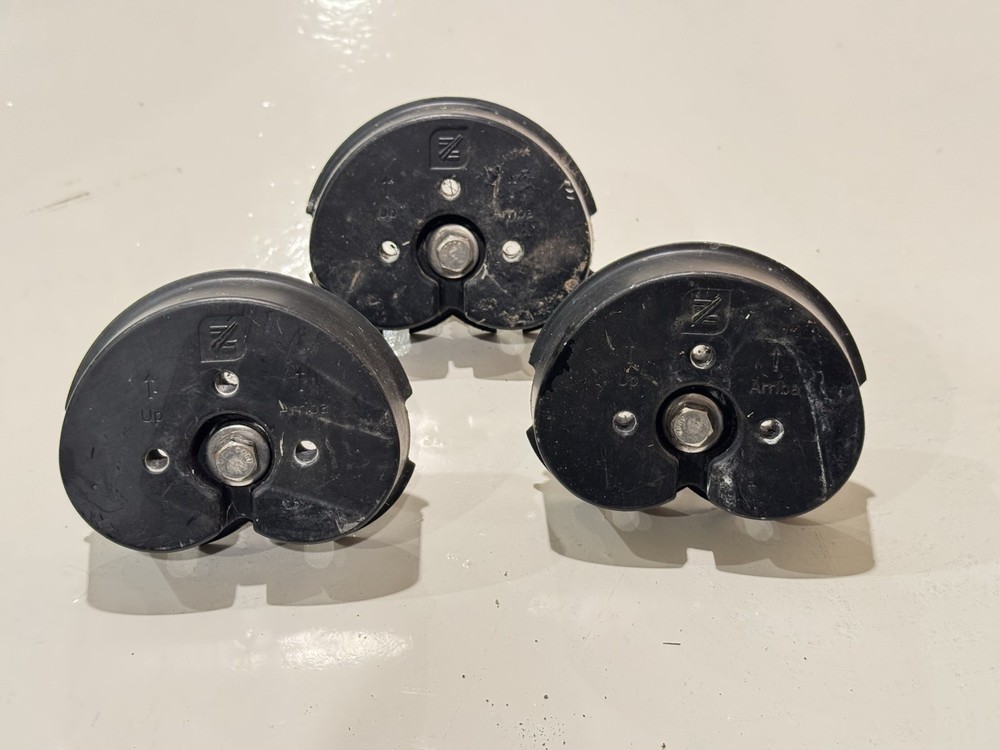 3 (Three) Tesla/Zep Solar Mounting Pucks Blocks Used