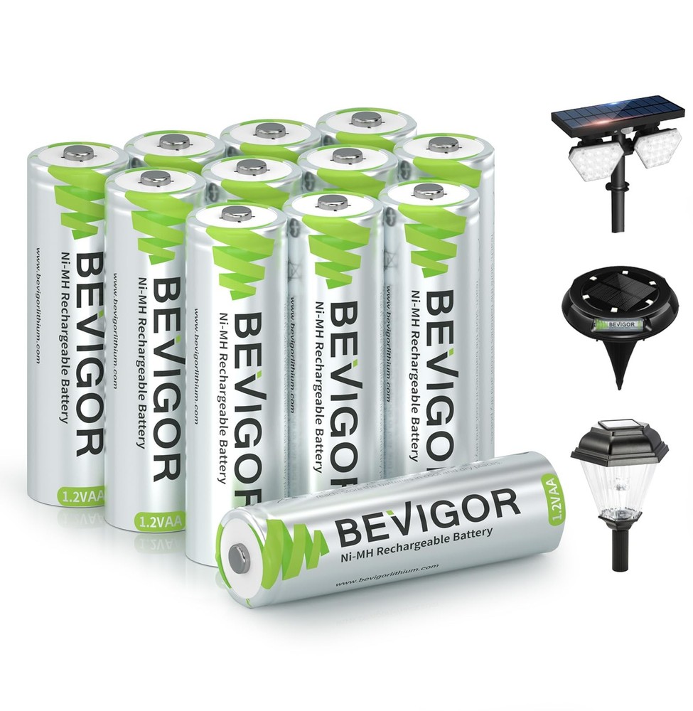 Rechargeable AA Batteries, 12 Pack 1000mAh 1.2V NiMH 1300x Times High Capacit…
