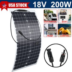 200W Solar Panel 18V Flexible Solar Panel High-Efficiency Solar Panels for RV