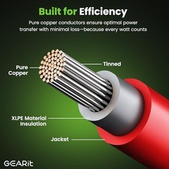 Solar Extension Cable 10 AWG 25ft MC4 Male Female Pair Tinned Copper PV Wire