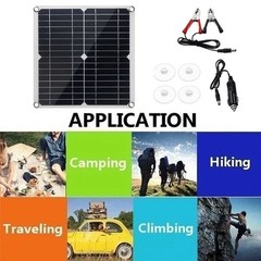 Solar Charger Set with 10 in 1 USB Fast Charge Cable, Portable Outdoor
