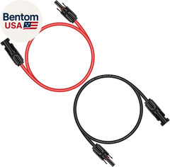 3 Feet 10AWG Solar Extension Cable with Solar Panel Female and Male Connector So