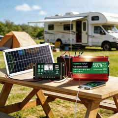 Grennova 500W Solar Kit Pure Sine 35W 60A MPPT Off-Grid RV Camping Use