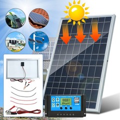 10W Solar Panel 12V Trickle Charger Battery Charger Kit Maintainer Boat Car RV