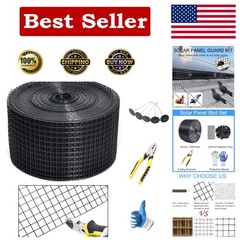 Solar Panel Guard, 6in X 100ft PVC Coated Critter Guard Roll Kit for Solar Pa…
