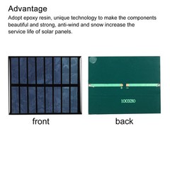 Mini Solar Cell Panel 4V 200mA 0.8W 100mm x 80mm 2pcs