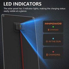10 20 30 watt Solar Panel Charger Car Battery Solar Charger 12V Trickle Charger