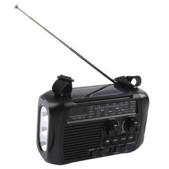 Hand Crank AM FM SW Radio with Solar Charging and Multiple Playback Options